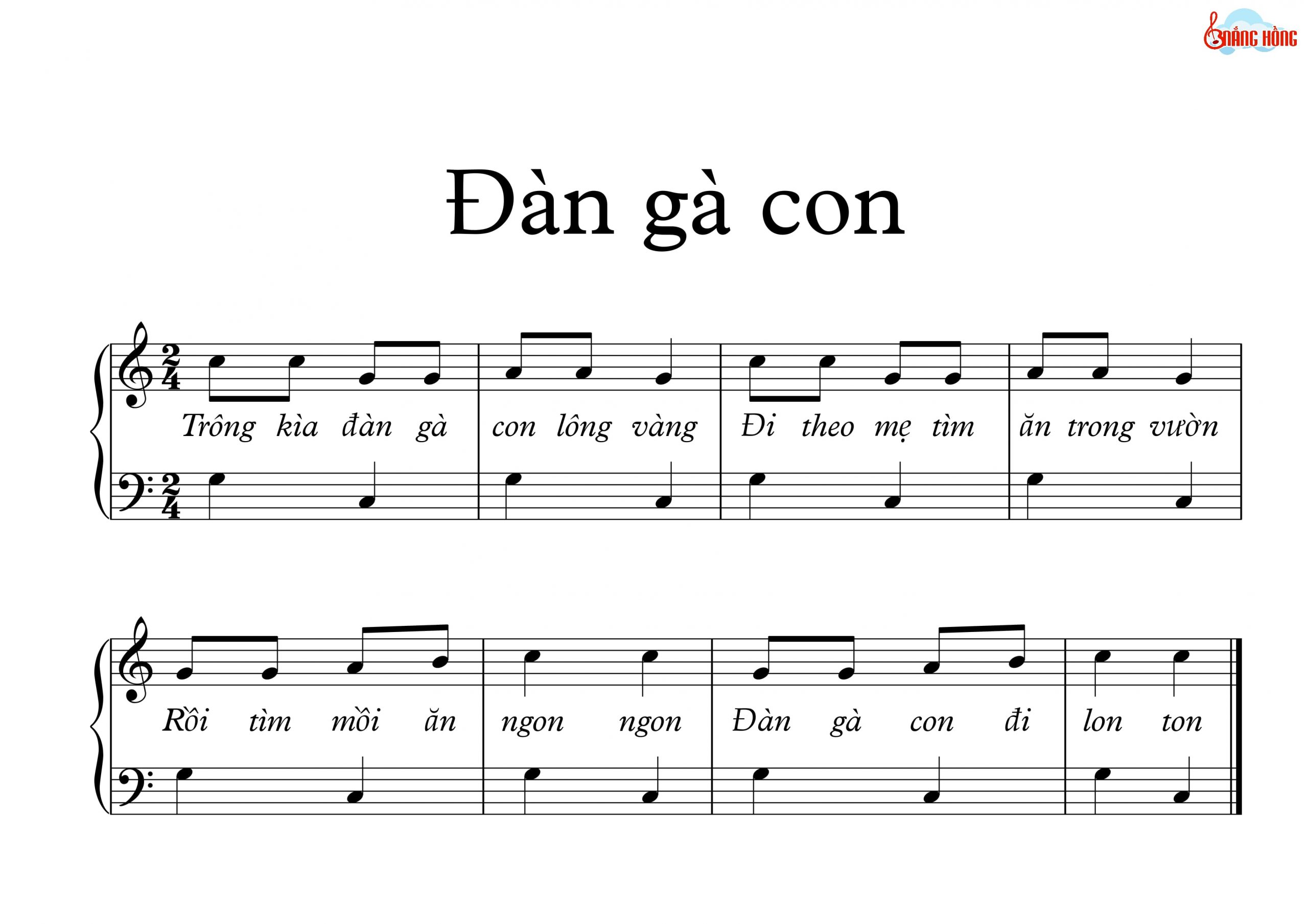 Sheet piano đàn gà con