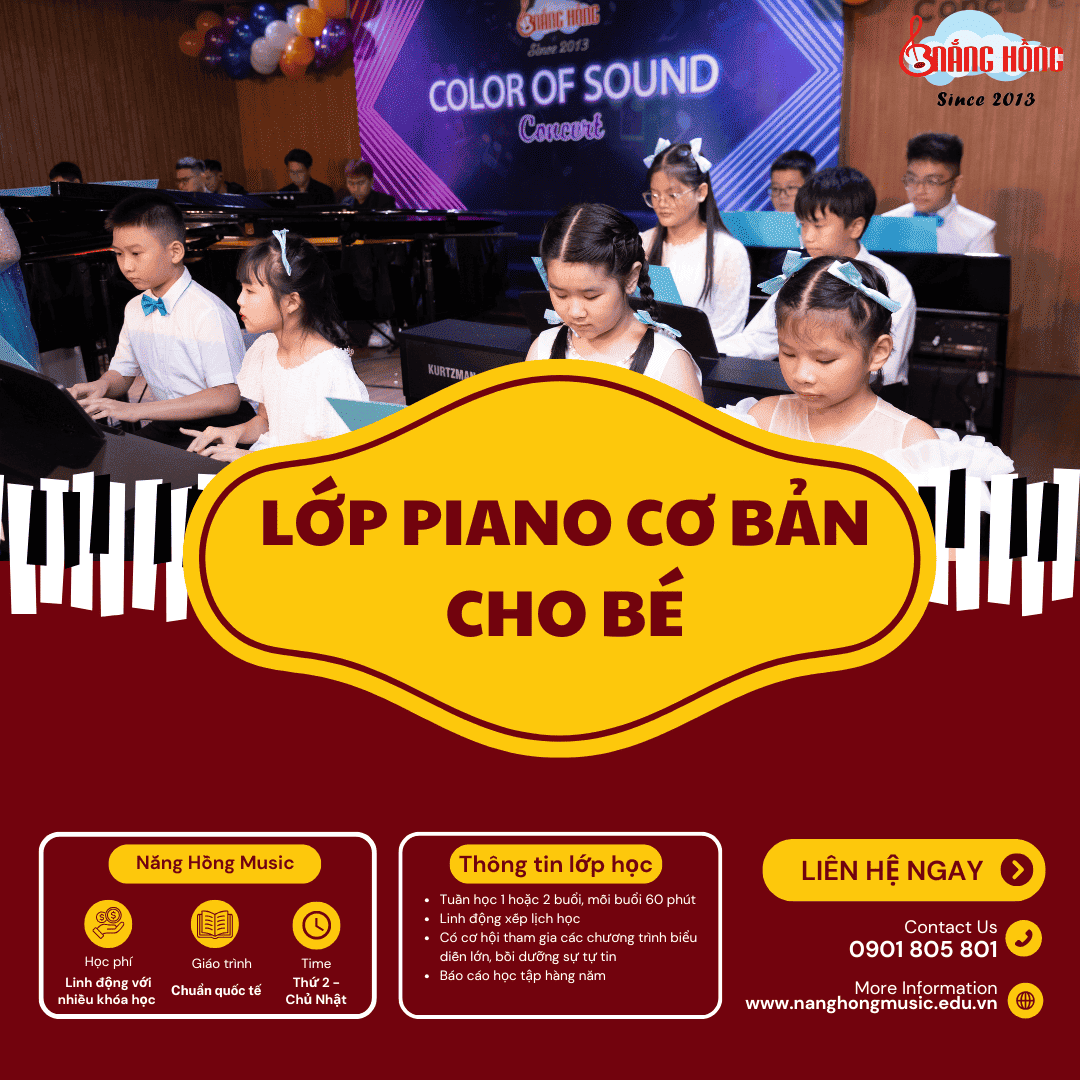 lớp piano cơ bản cho bé