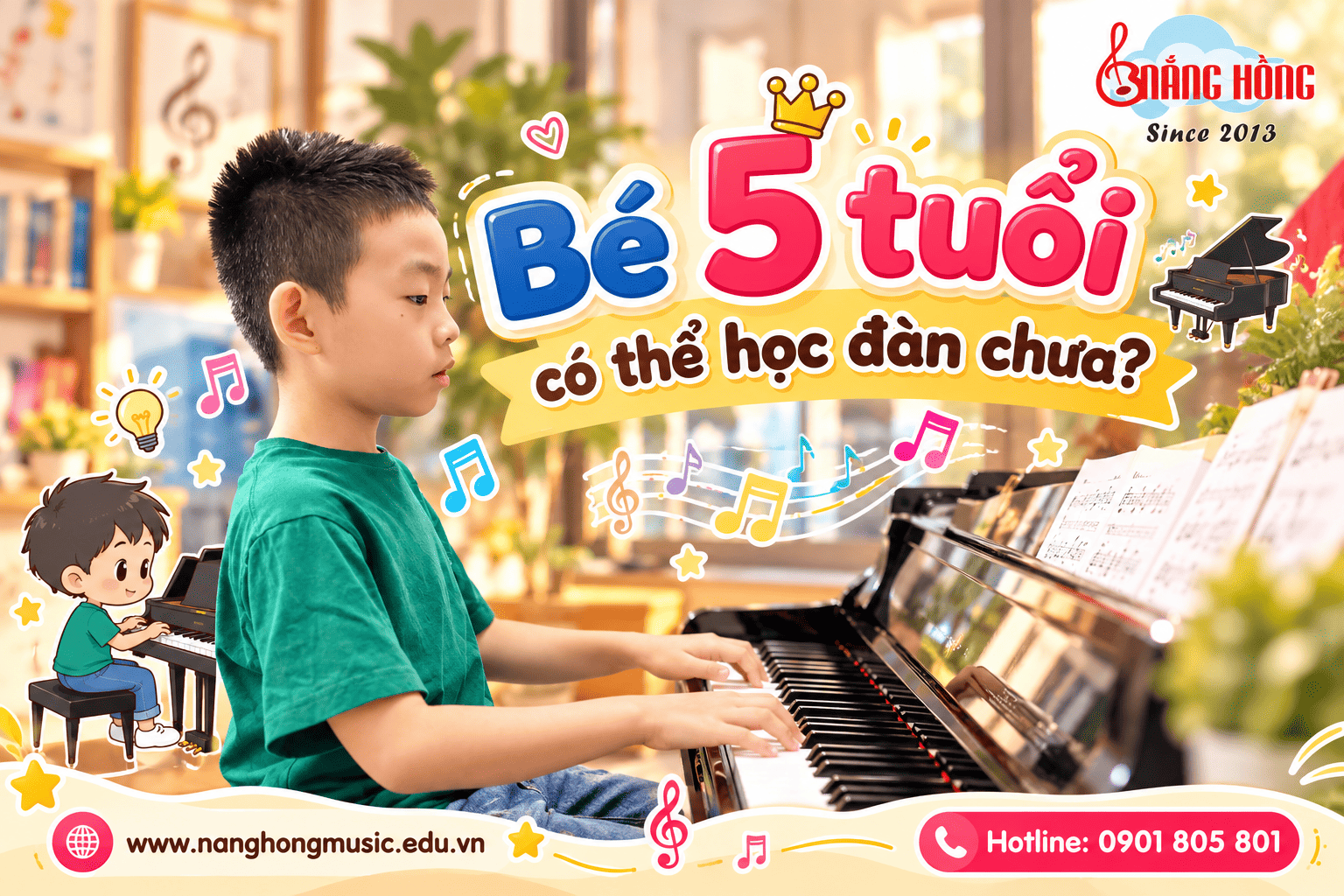 Bé 5 Tuổi Học Đàn Piano (1)
